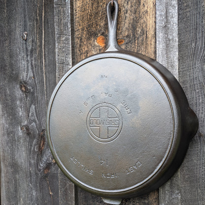 Griswold #14 Cast Iron Skillet with Large Block Logo 718