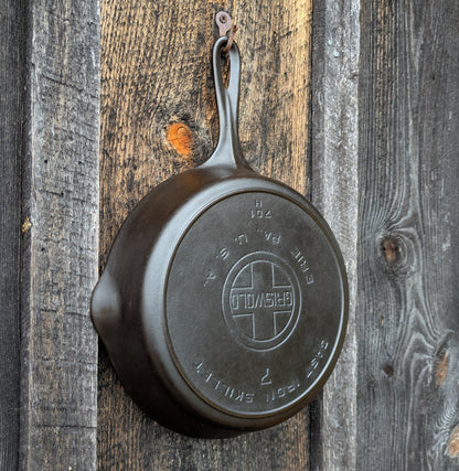 Vintage Griswold #7 Skillet with Large Block Logo and Heat Ring 701 H