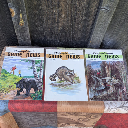 Vintage 1965 Pennsylvania Game News Magazines, Set of 9