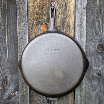 Vintage Unmarked Wagner Ware #12 Cast Iron Skillet 14 Inch