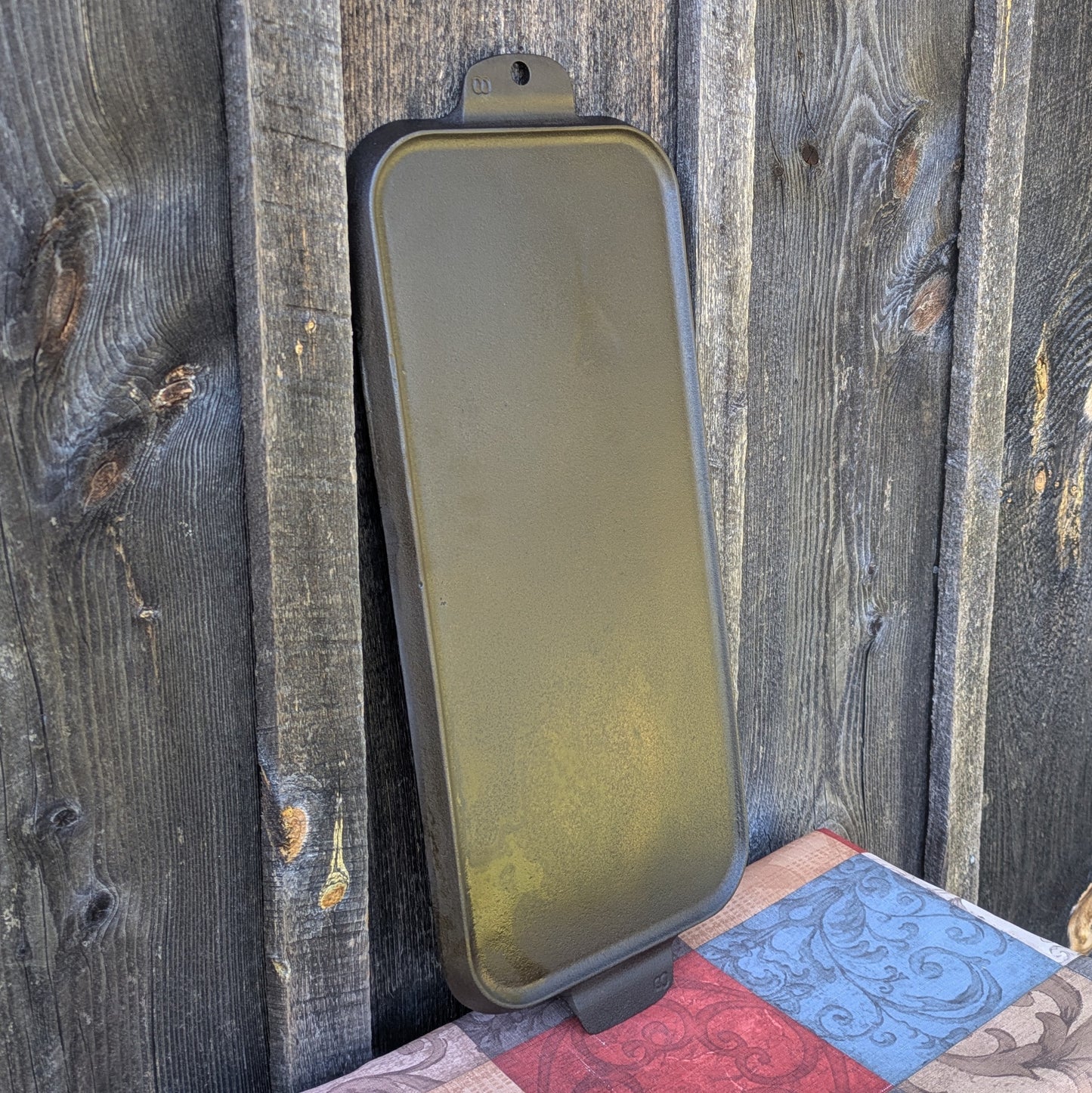 Vintage Griswold #8 Cast Iron Double Griddle with Large Block Logo 745 A