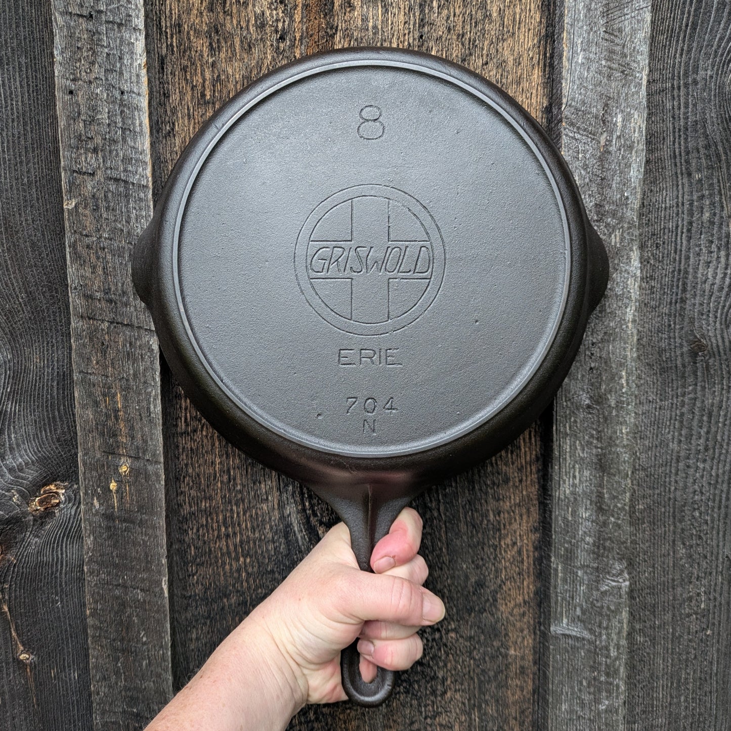 Antique Griswold #8 Slant Erie Cast Iron Skillet 704 N