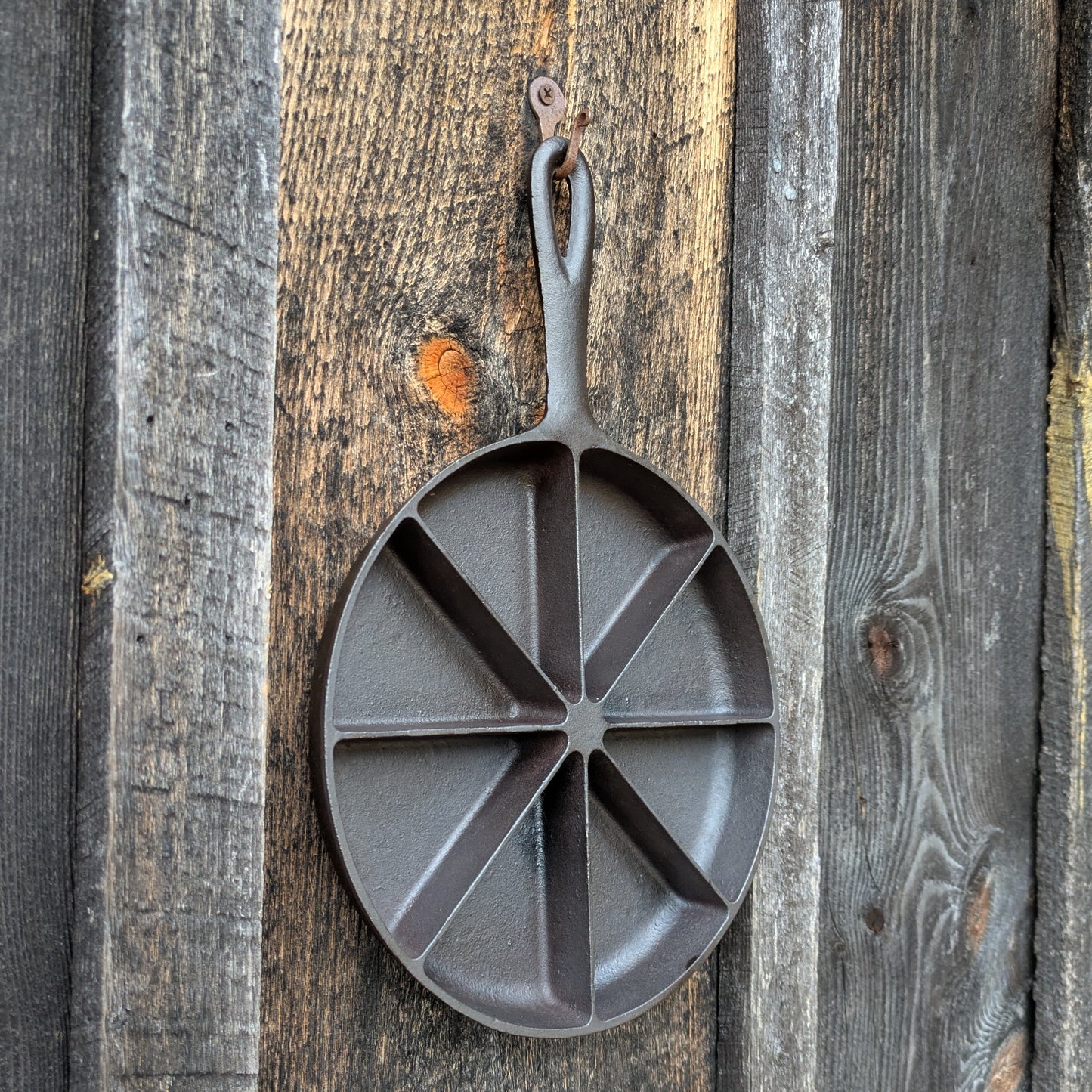 Vintage BSR Cast Iron Cornbread Wedge Skillet