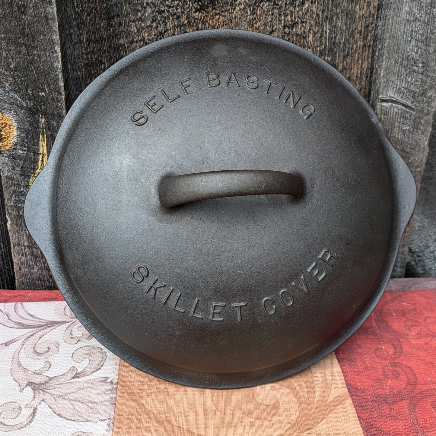 Wagner Ware #8 Cast Iron Skillet 1058 with Self Basting Lid
