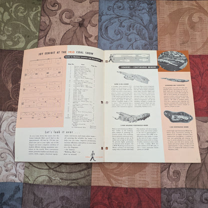 Vintage 1950's Joy Mining Equipment Machinery Booklets