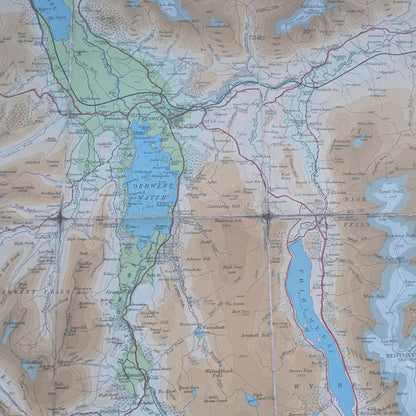 Antique English Maps- Bacon's Road-Map of the South Coast & Bartholomew's Map of the Lake District