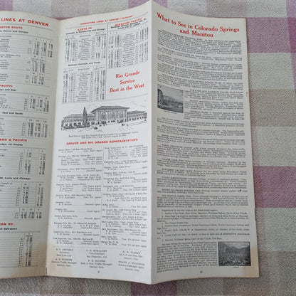 1910s Denver and Rio Grande Railroad Time Tables. December 1910 & Lands of Utah
