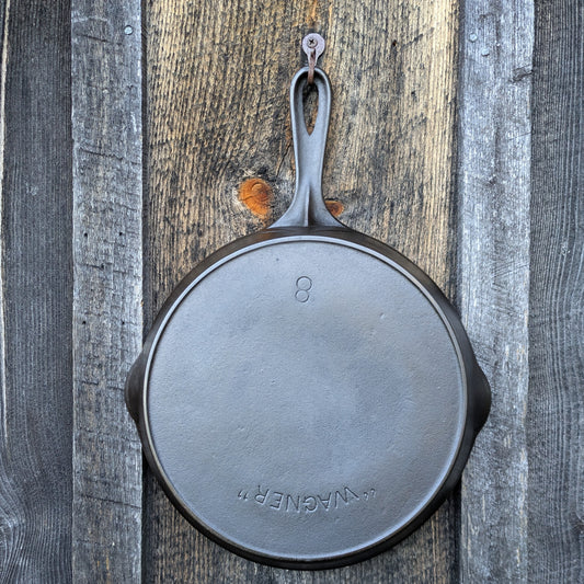 Antique "Wagner"Early Arc Logo #8 Cast Iron Skillet with Heat Ring