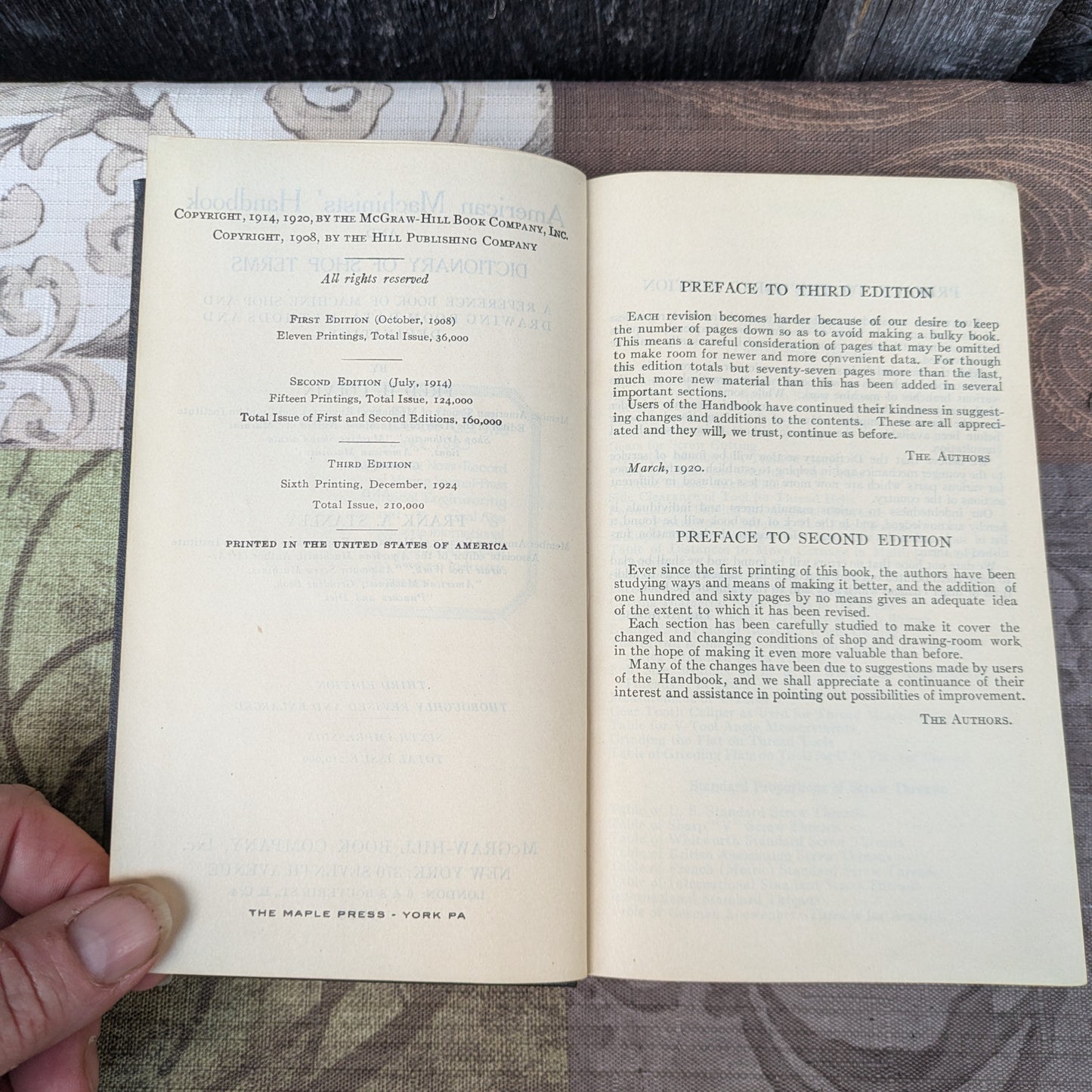 American Machinists' Handbook and Dictionary of Shop Terms by Colvin and Stanley