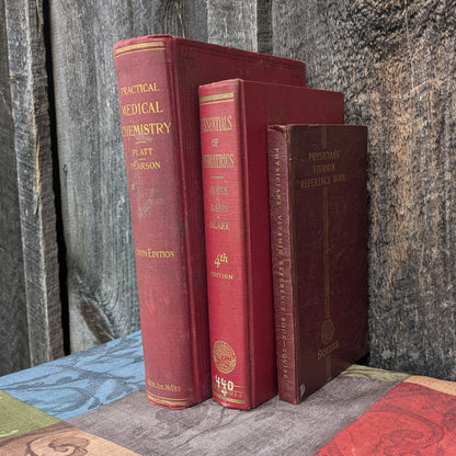 Set of 3 Vintage Medical Reference Books-Vitamins, Pediatrics, and Chemistry