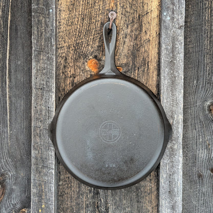 Vintage Griswold #8 Cast Iron Skillet with Small Block Logo and Early Handle 704 F