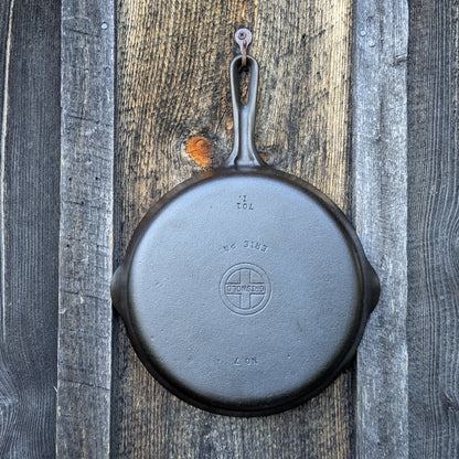 Complete Set Griswold Small Block Groove Handle Cast Iron Skillets- Sizes #3-#9