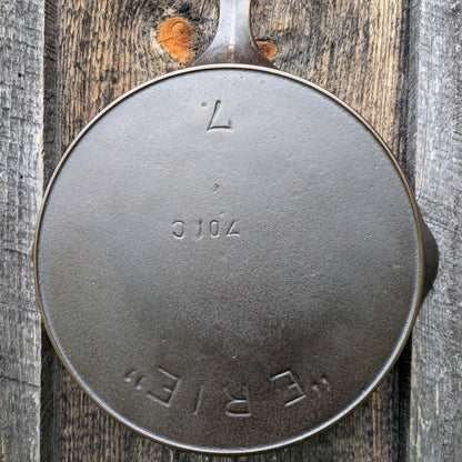 Antique Erie #7 3rd Series 701 C Cast Iron Skillet by Griswold, circa 1890
