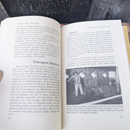 4 Vintage Books by Rodale Press- No-Work Garden, Rodale Cookbook, Better Soil and Encyclopedia for Healthful Living