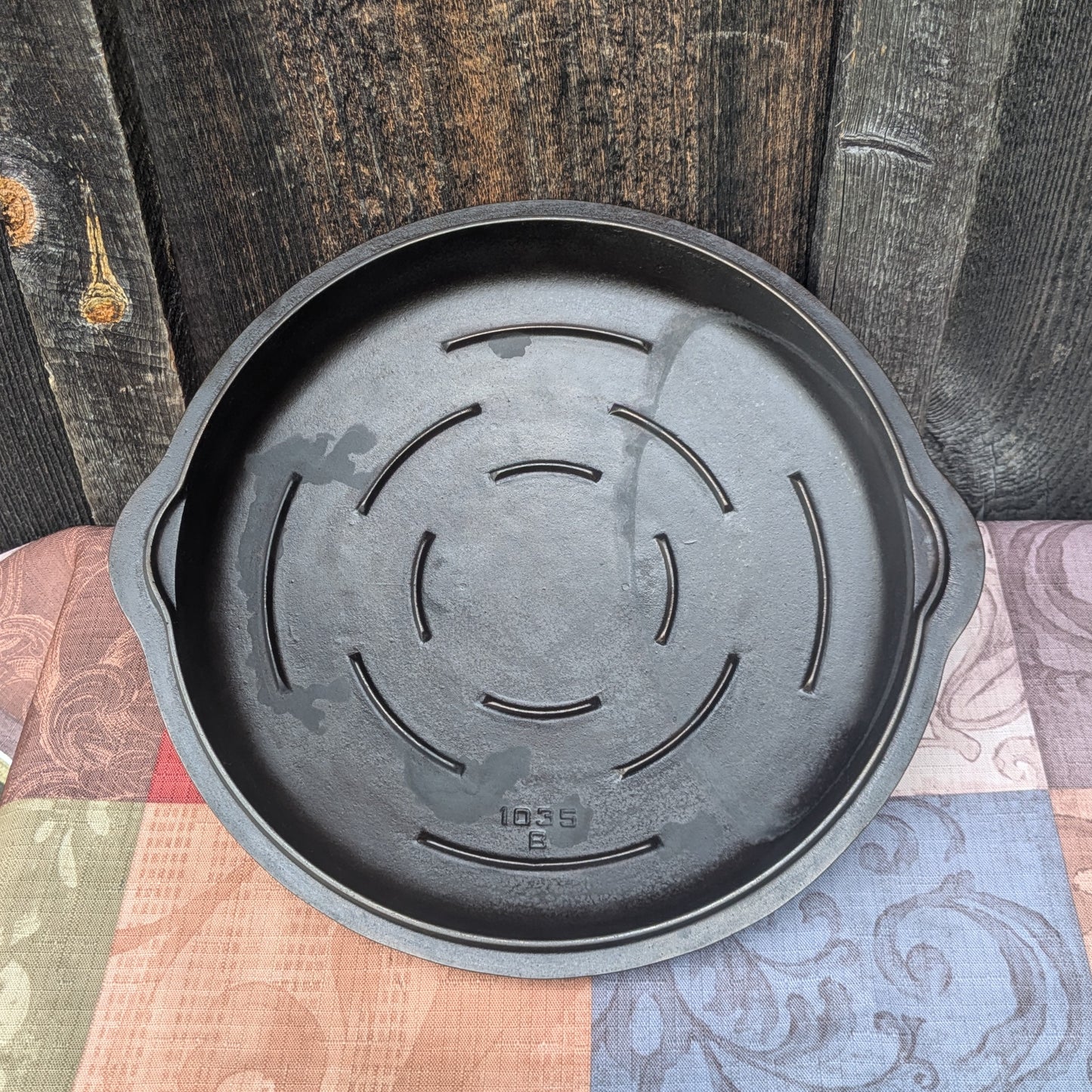 Vintage Griswold Iron Mountain #8 Cast Iron Skillet with Lid 1033