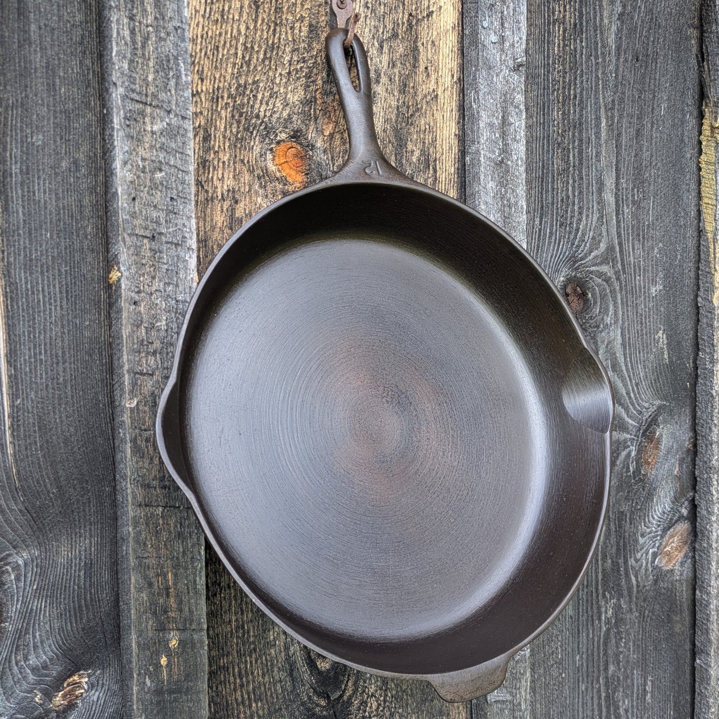 Vintage Unmarked Wagner Ware #12 Cast Iron Skillet 14 Inch