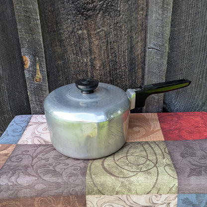 Vintage Magnalite 2 Quart Saucepan with Lid. Cast Aluminum Cookware by Wagner Ware 4682