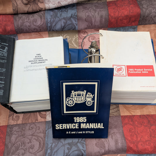 Original 1985 Buick Dealership Service Manuals Volume I & II, Body by Fisher Service Manual