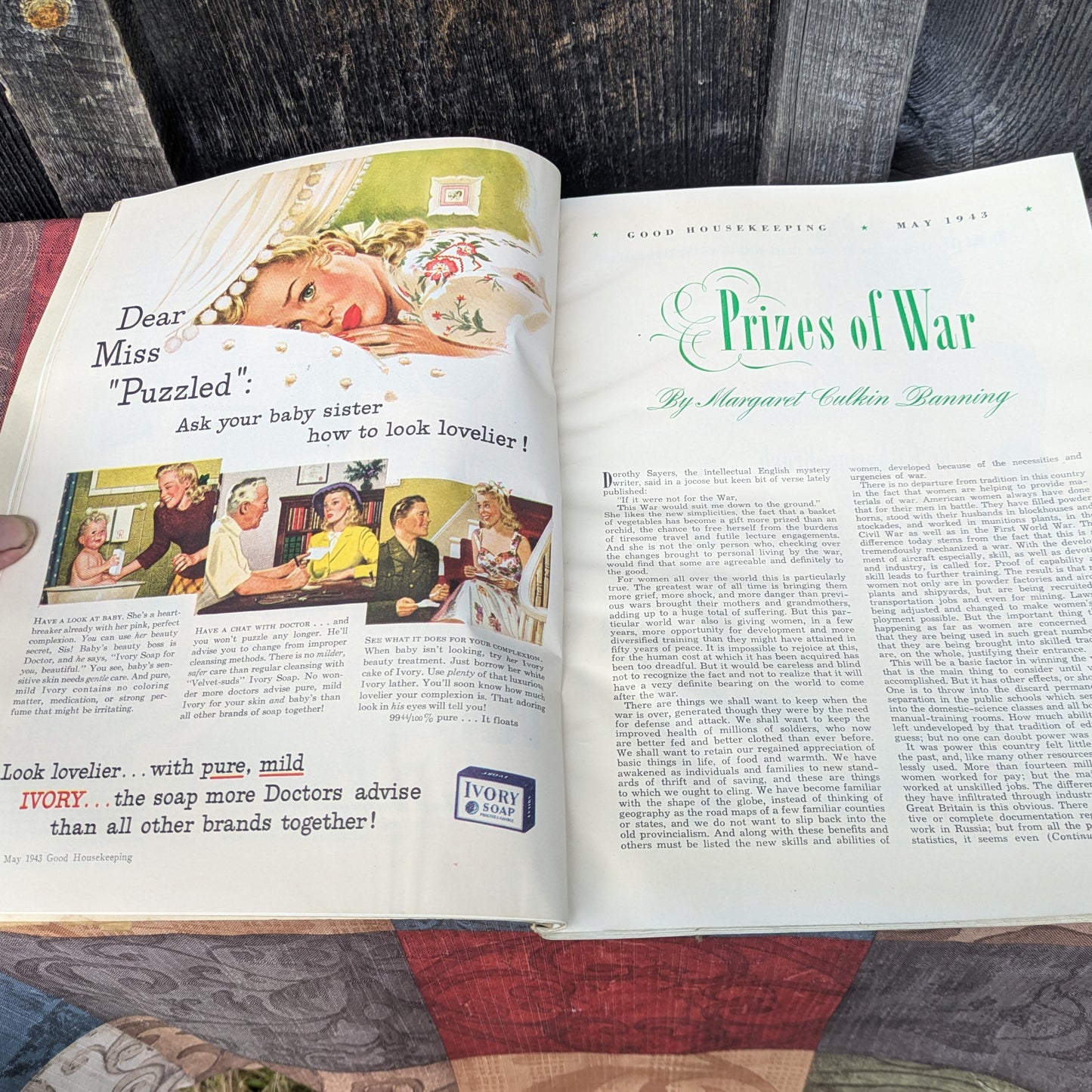 5 Vintage Issues of Good Housekeeping Magazine 1943-1944