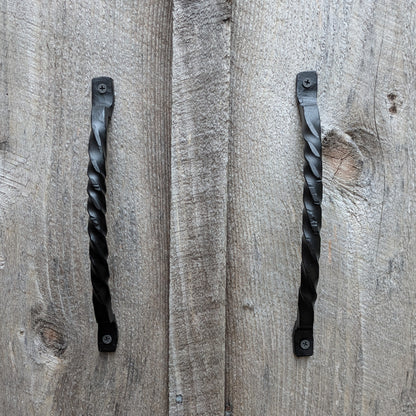 Curved Twisted Hand Forged Handles