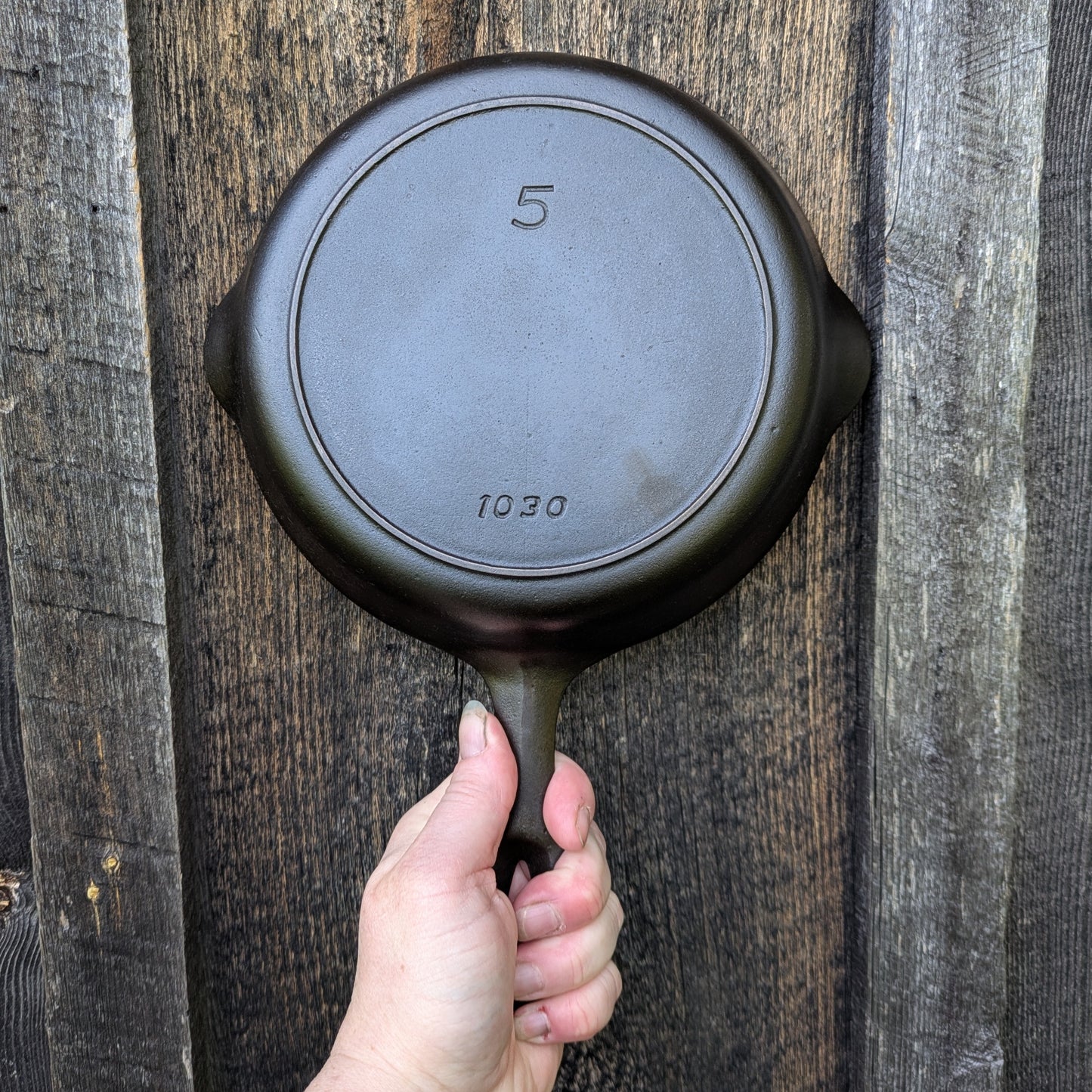 Vintage Griswold Iron Mountain #5 Cast Iron Skillet 1030