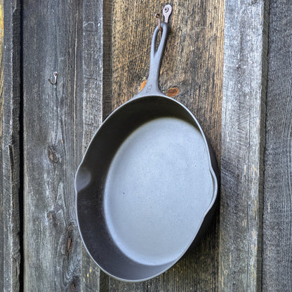 Griswold Cast Iron Skillet #8 Large Block Logo and Heat Ring 704 V