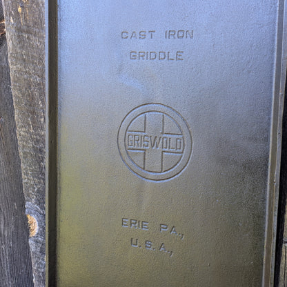 Vintage Griswold #8 Cast Iron Double Griddle with Large Block Logo 745 A