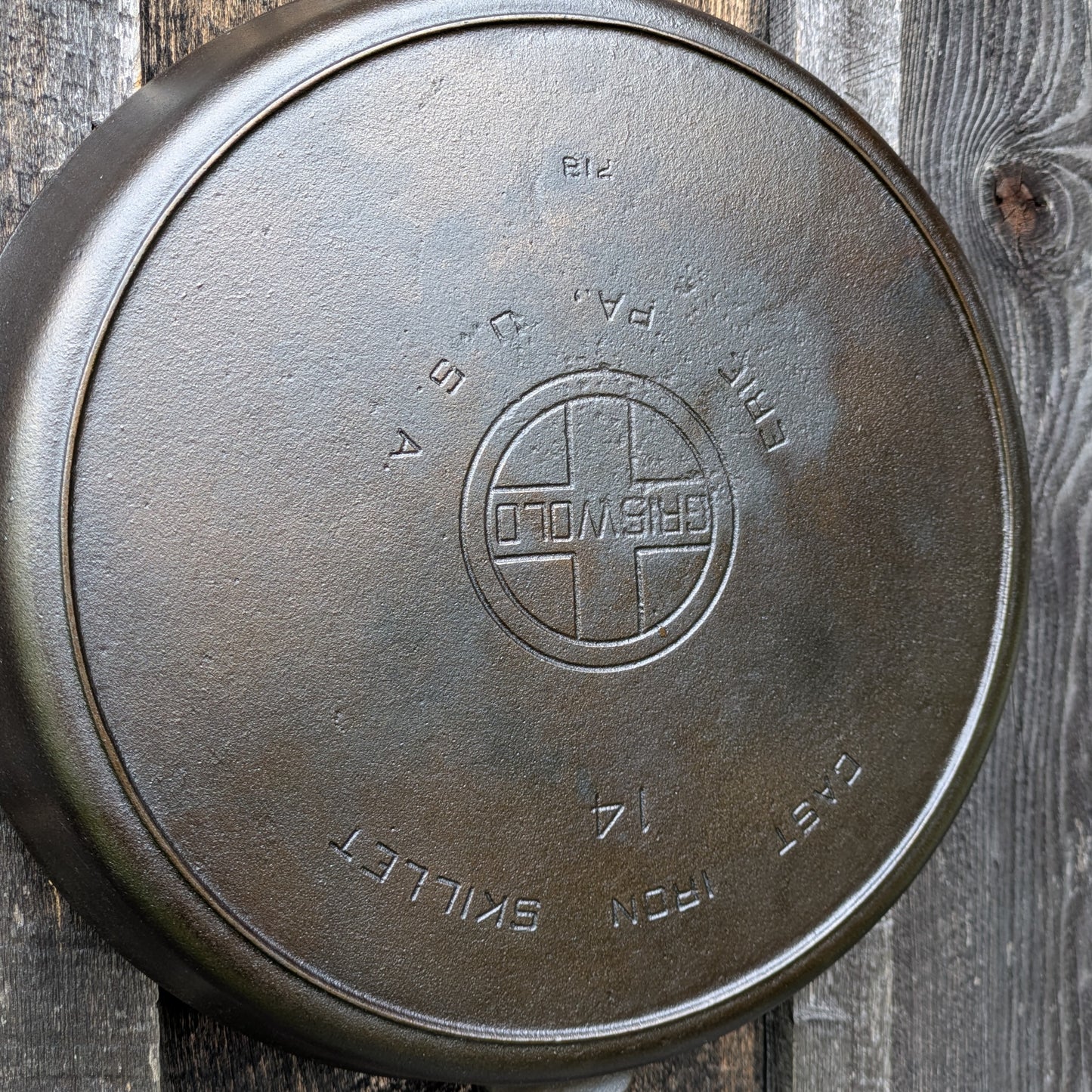 Griswold #14 Cast Iron Skillet with Large Block Logo 718