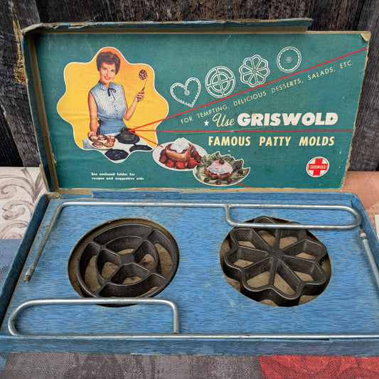 Griswold Shallow Patty Molds in Original Box