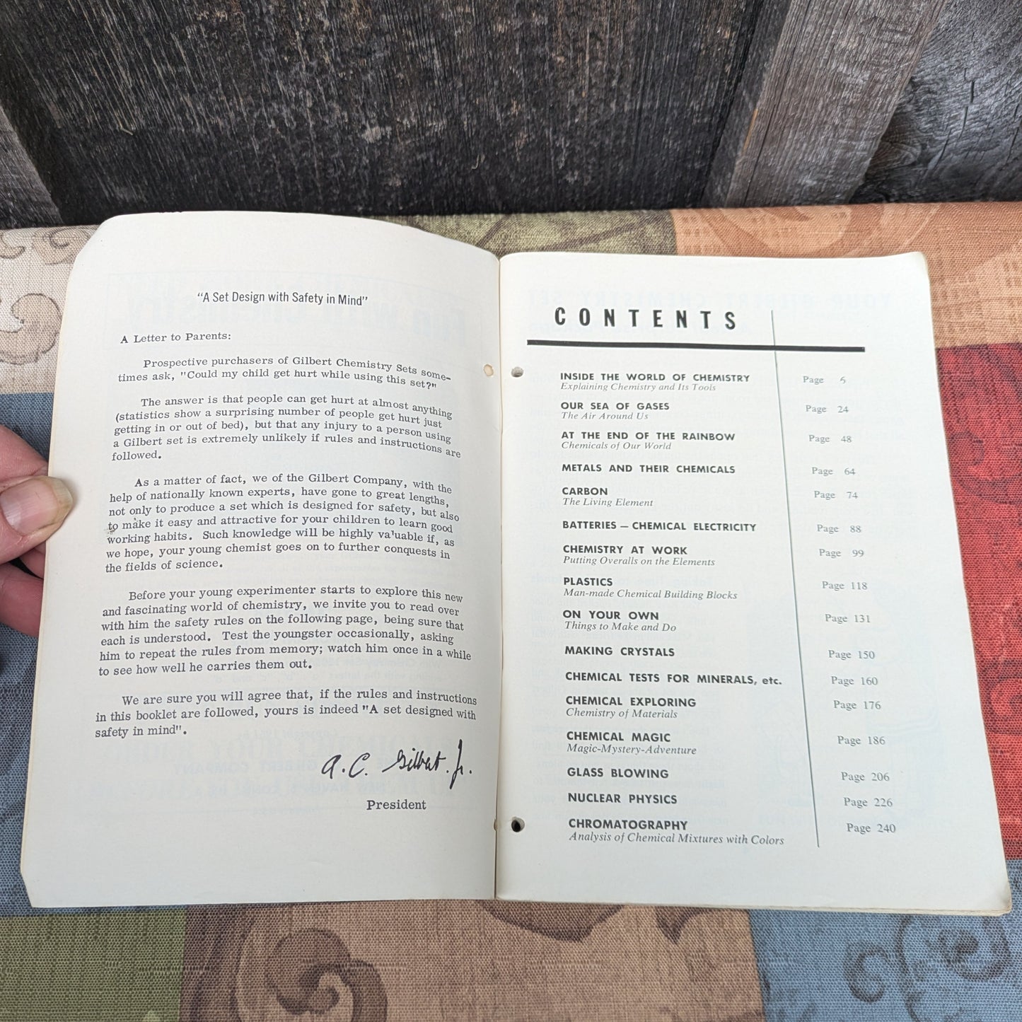 Vintage 1961 Gilbert Fun with Chemistry Books 1 & 2