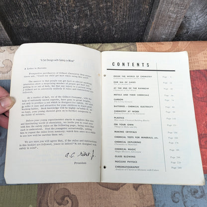 Vintage 1961 Gilbert Fun with Chemistry Books 1 & 2