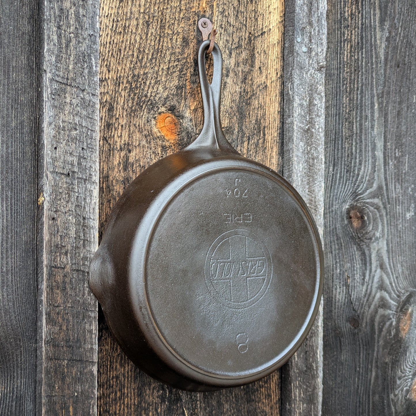 Antique Griswold #8 Slant Erie Cast Iron Skillet 704 J