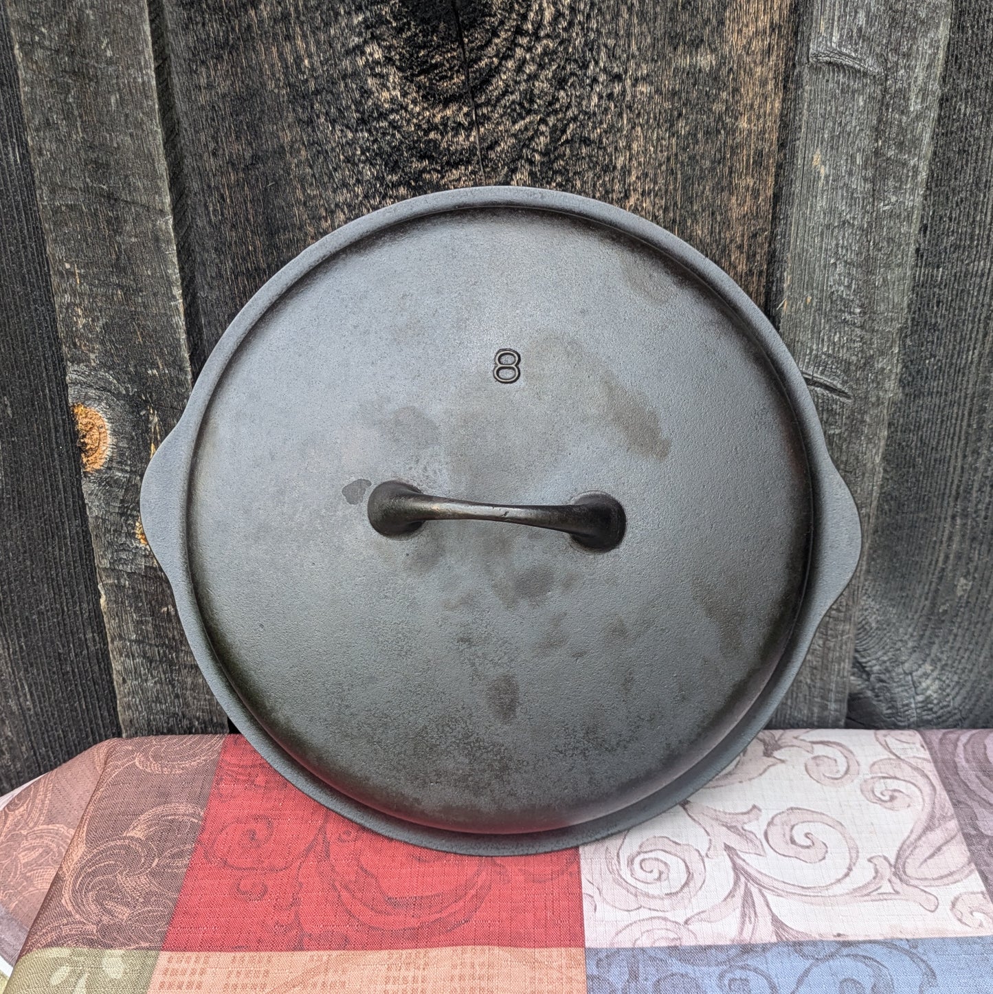 Vintage Griswold Iron Mountain #8 Cast Iron Skillet with Lid 1033