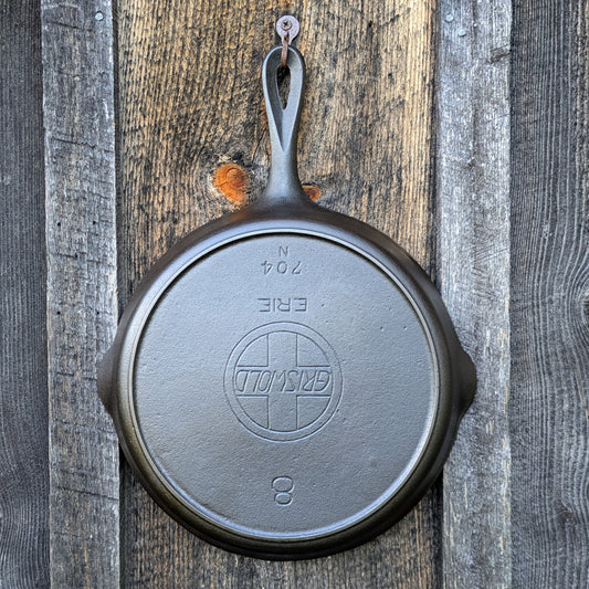 Antique Griswold #8 Slant Erie Cast Iron Skillet 704