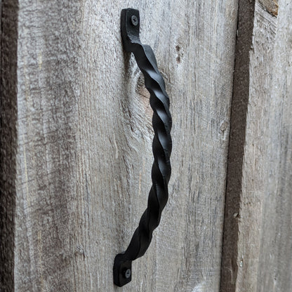 Single Curved Twisted Hand Forged Handle