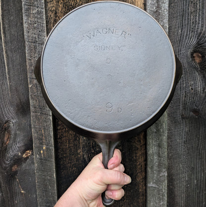 Antique Wagner Ware Arc/Straight Logo #9 Cast Iron Skillet