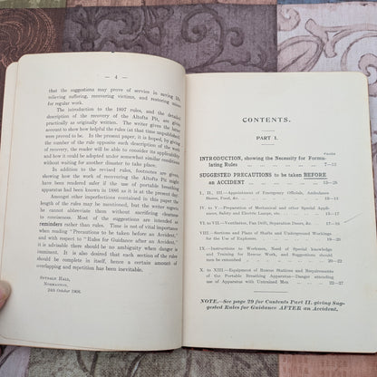 1910 Suggested Rules for Recovering Coal Mines After Explosions and Fires by W. E. Garforth