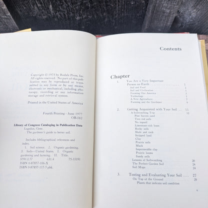 4 Vintage Books by Rodale Press- No-Work Garden, Rodale Cookbook, Better Soil and Encyclopedia for Healthful Living