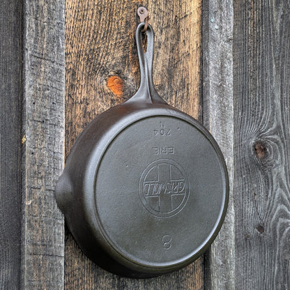 Antique Griswold #8 Slant Erie Cast Iron Skillet 704 N