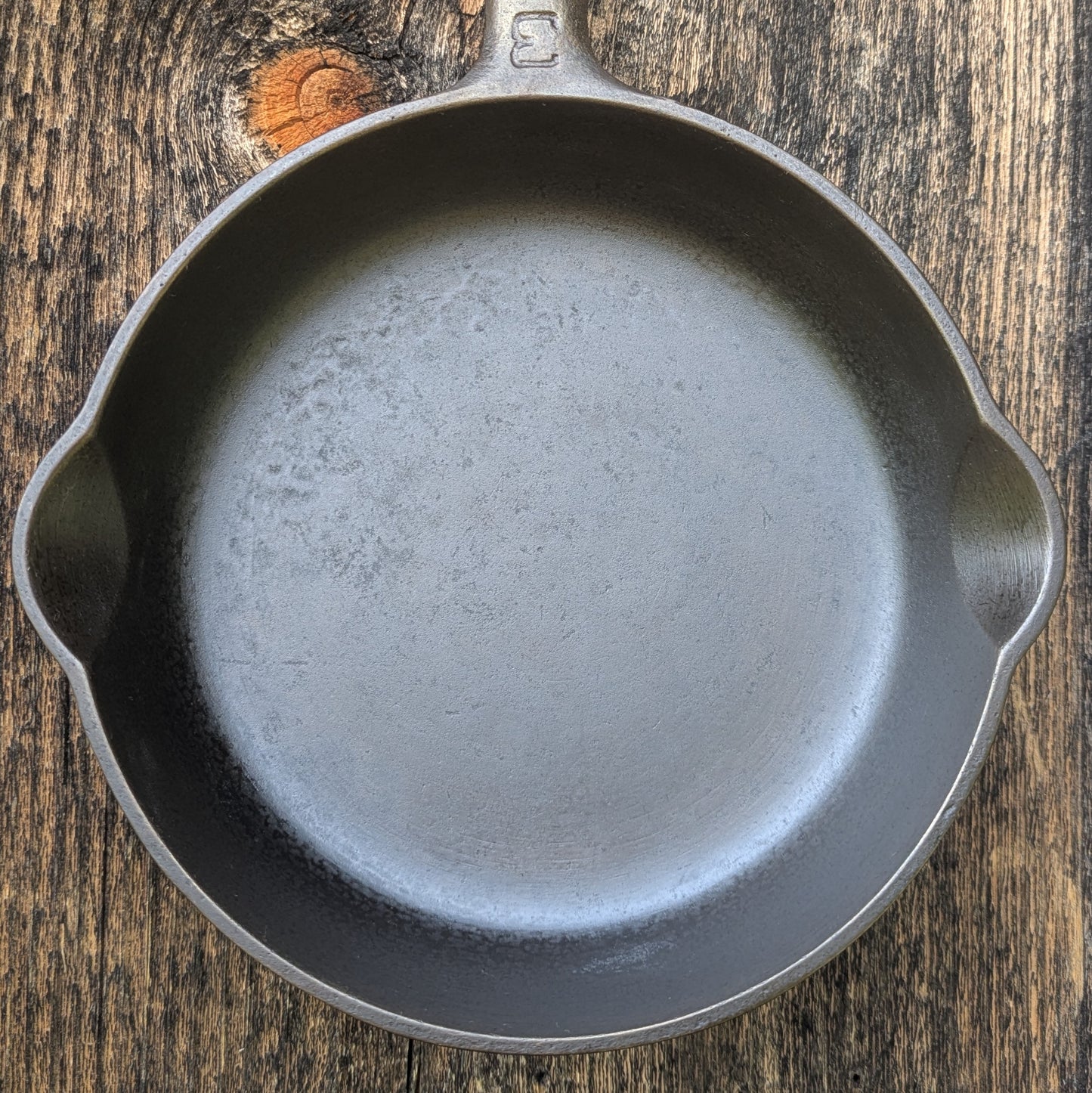 Griswold Large Block Logo #3 Cast Iron Skillet with Heat Ring 709 B