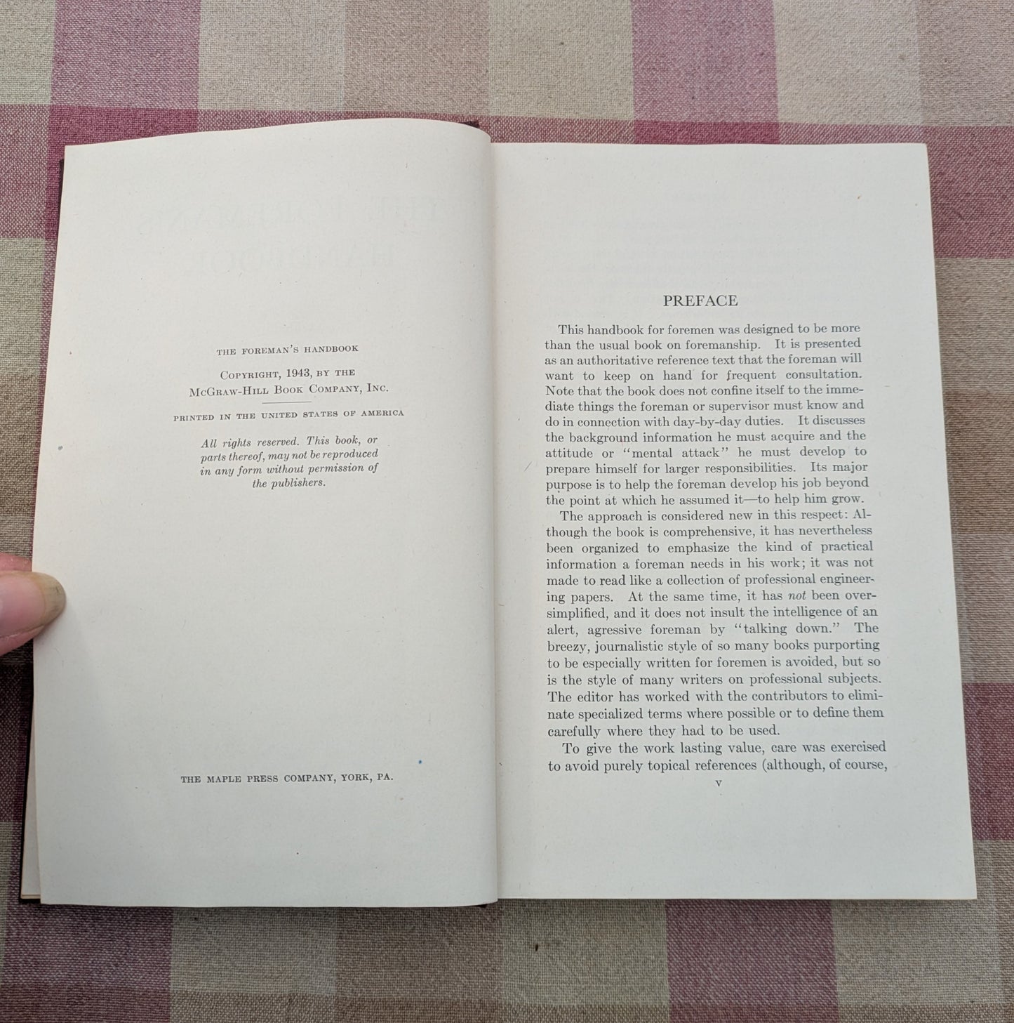 The Foreman's Handbook, Edited by Carl Heyel, 1943