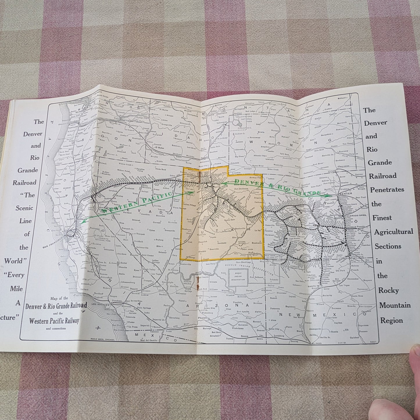 1910s Denver and Rio Grande Railroad Time Tables. December 1910 & Lands of Utah