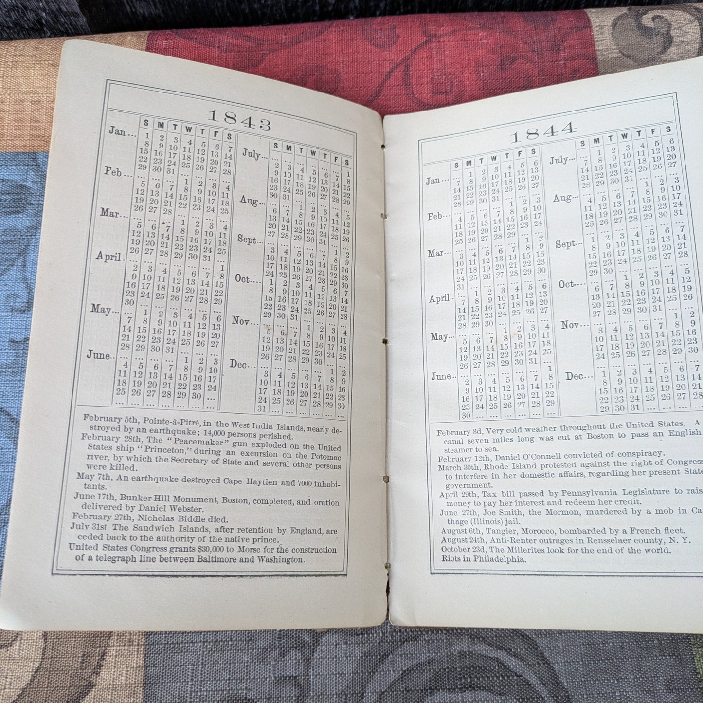 The Nineteenth Century Almanac, 1800-1900, Compliments of Drs. Starkey & Palen