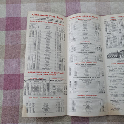 1910s Denver and Rio Grande Railroad Time Tables. December 1910 & Lands of Utah