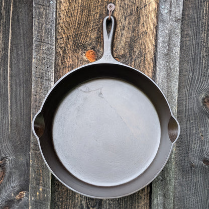 Griswold #10 Cast Iron Skillet with Small Block Logo and Early Handle 716 B