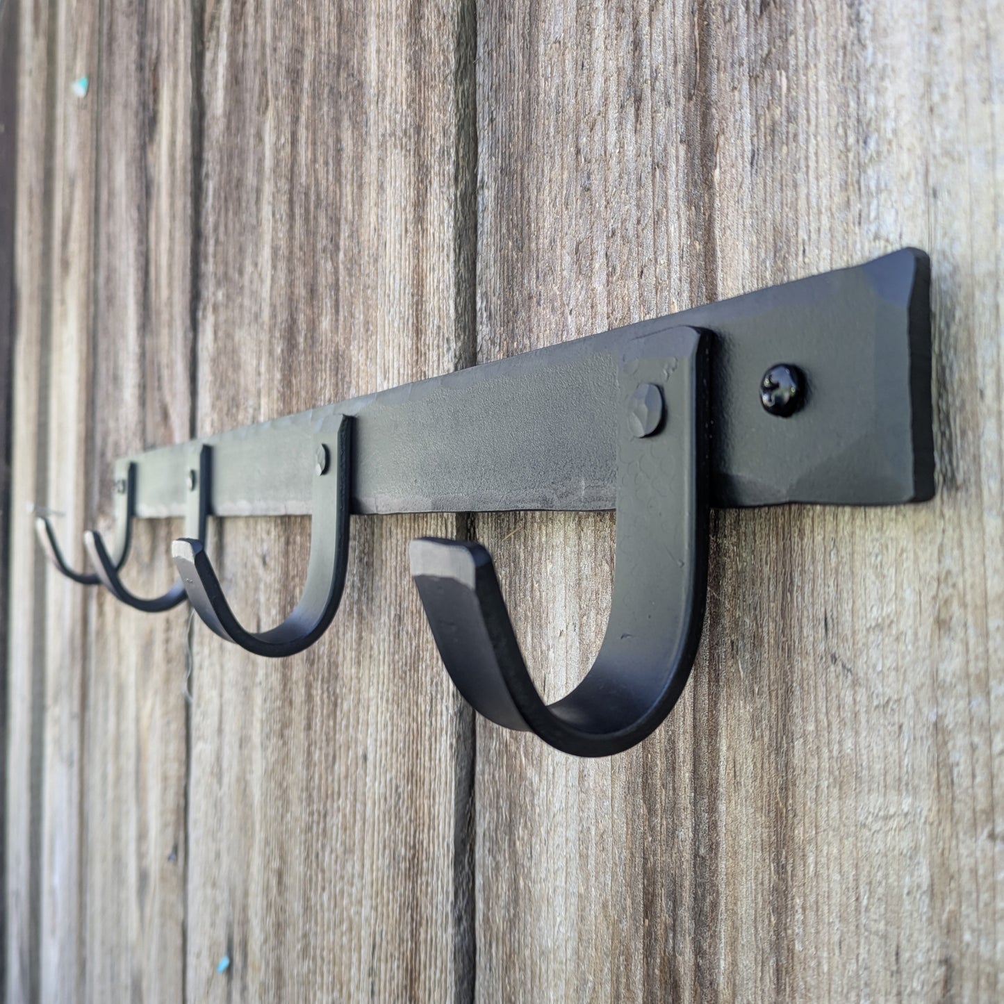 Hand Forged 4 Hook Coat or Storage Rack