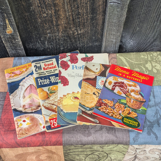 5 Vintage 1950's Cookbook Booklets- Desserts, Pies & More