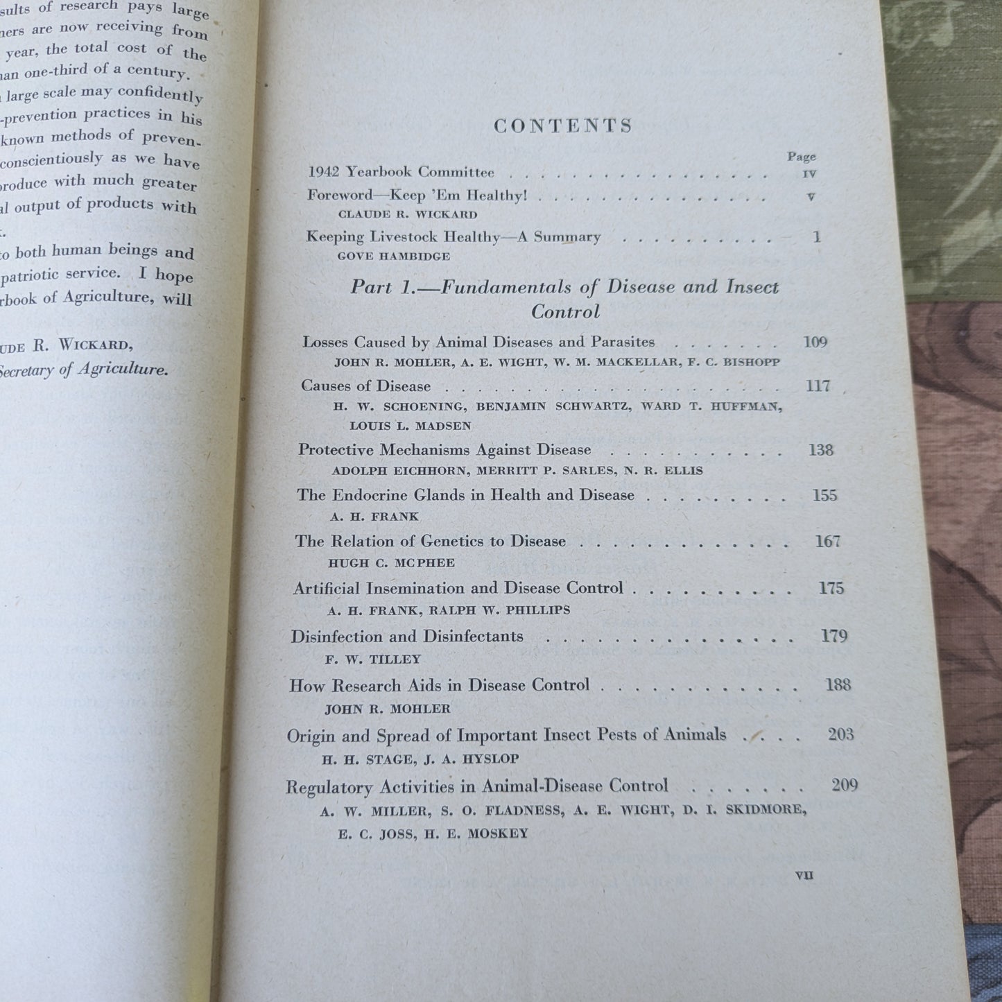 Vintage USDA Yearbook of Agriculture 1942 Keeping Livestock Healthy
