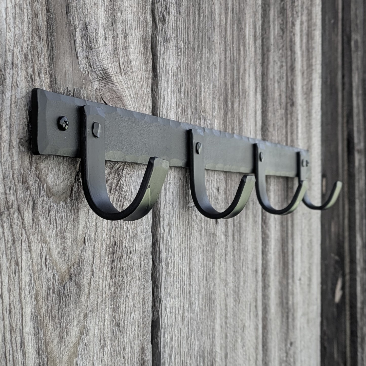 Hand Forged 4 Hook Coat or Storage Rack
