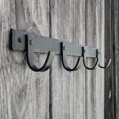 Hand Forged 4 Hook Coat or Storage Rack